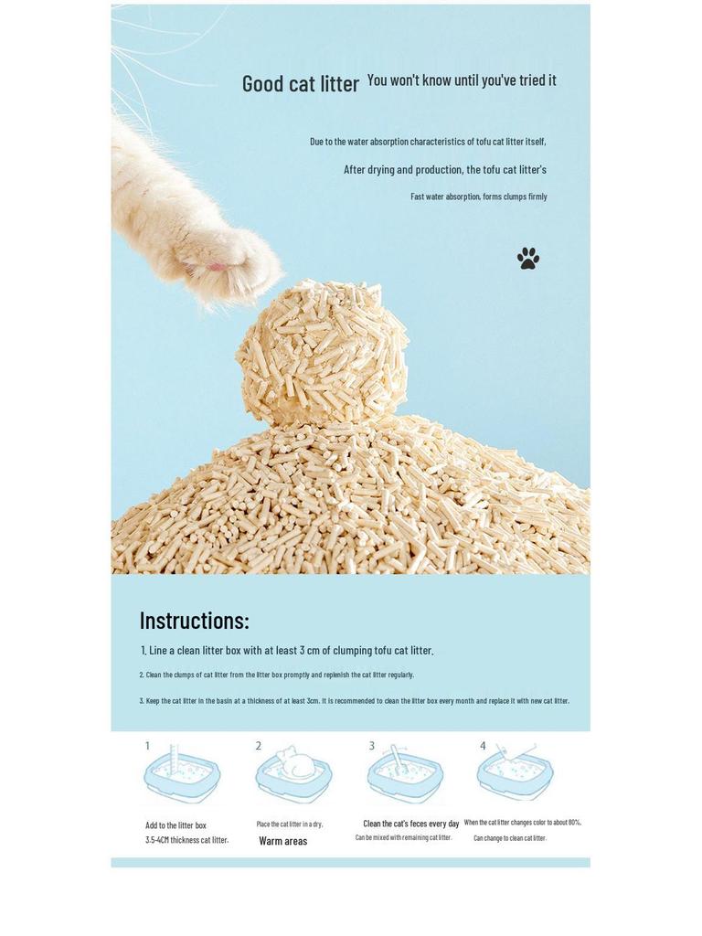 Tofu & Green Tea Scented Flushable Cat Litter Deodorizer