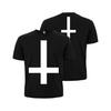 Omvendt Kors T-skjorte: Gotisk Satanisk Okkult Streetwear. Satan-stil.