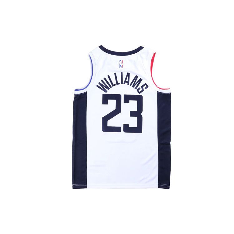 Nike NBA City Edition 19-20 Clippers Williams No. 23 Basketball Jersey Men Tops White AV4644-100