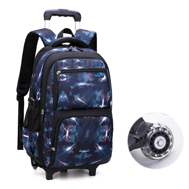 Novo 2 rodas de viagem rolando saco de bagagem escola trole mochila para meninos criança mochila de viagem sobre rodas mochilas escolares criança