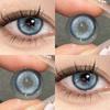 MillCreek Blaue Kontaktlinsen mit Grad 14,5 mm Comic Eye Glasperlenauge Iris-Stil 1 Jahr Gebrauch Augenkosmetik Farbige Kontaktlinsen für Kurzsichtigkeit