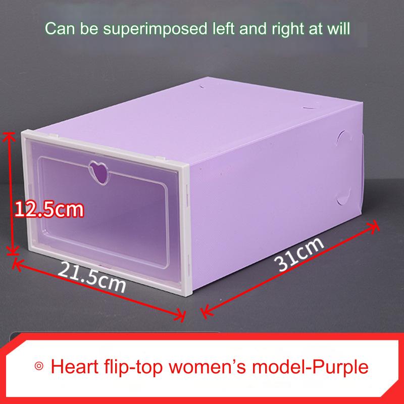 Shoe Organizer Stackable Shoe Storage Boxes Drawer Type Front Opening Shoe Rack Organizer Cabinet Shoes Container Thick Plastic