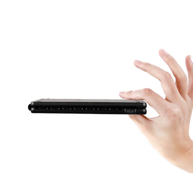 Lehká praktická ruská/anglická Bluetooth skládací klávesnice Skládací bezdrátová klávesnice pro