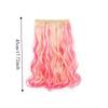 One Piece Colored Hairpieces Ombre Natural Lifelike Wig Soft Long Curly Hair Extensions  For Women