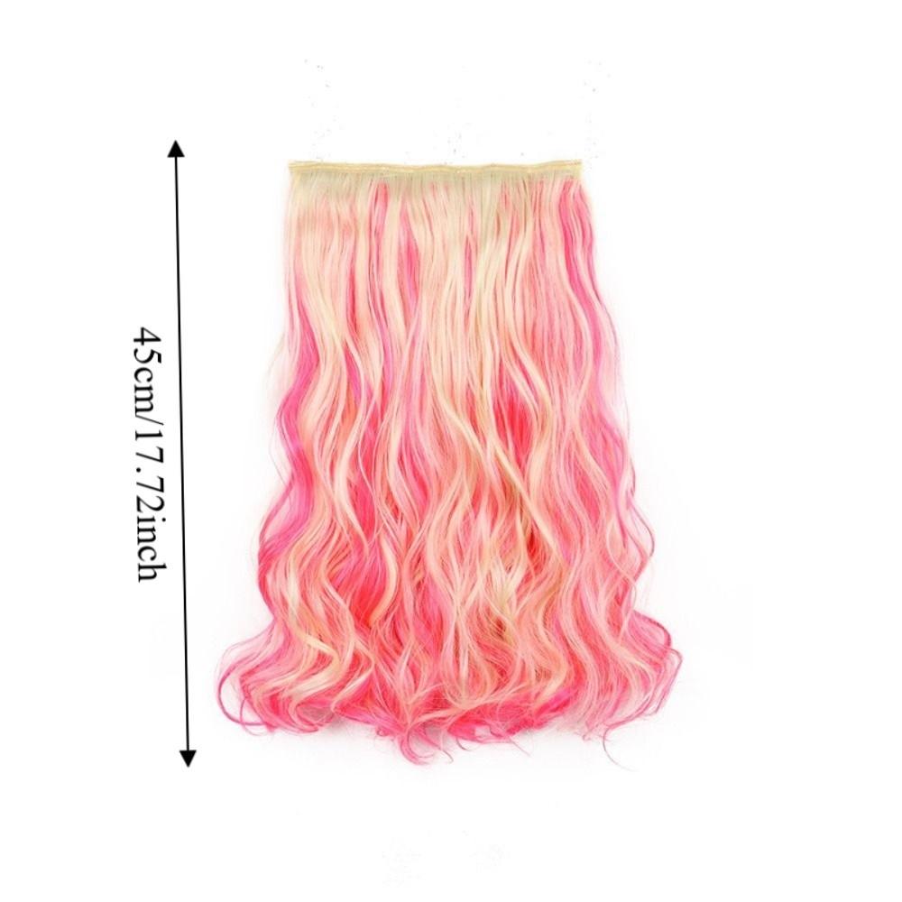 One Piece Colored Hairpieces Ombre Natural Lifelike Wig Soft Long Curly Hair Extensions For Women