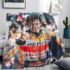 Marquez Printed Flannel Blanket, soft throw for bedroom sofa, washable, Christmas present, great gift.