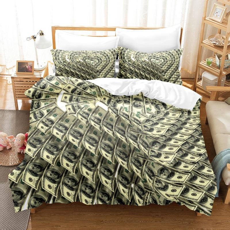 3D Digital Printing Kit Home Textile Quilt Cover Bed Sheet Bedding Three-Piece Set
