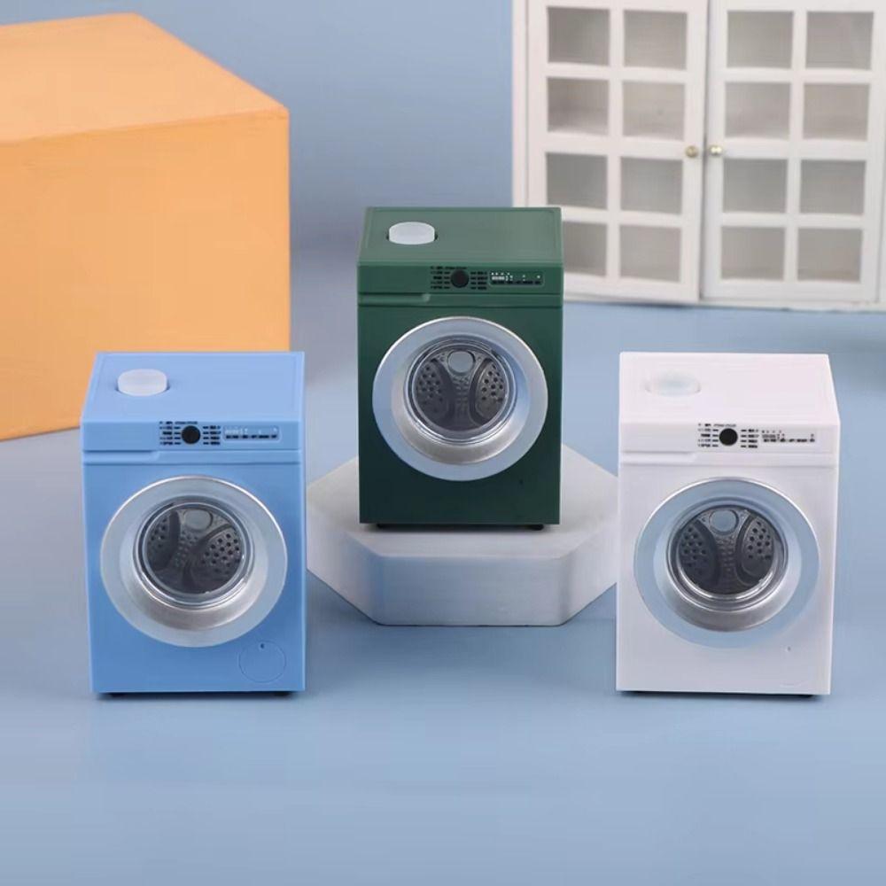 

Furniture Simulation Drum Washing Machine Miniatures Dollhouses Washing Machine Home Accessories білий