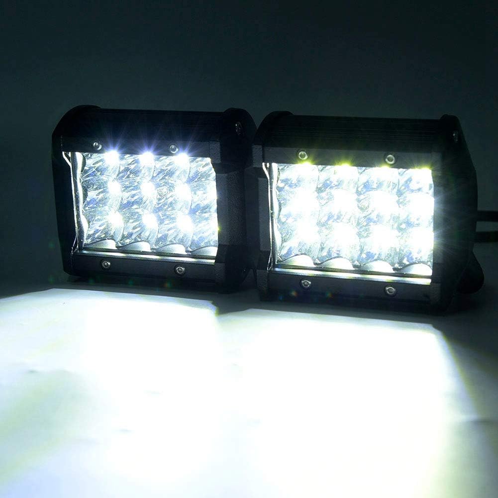 LED Work Light, 1 Pair 1V-48V 4Inch 4-Row 36W Universal Working Light Bar Driving Lamp For Trucks Forklifts Off Road Vehicles Engineering Vehicles