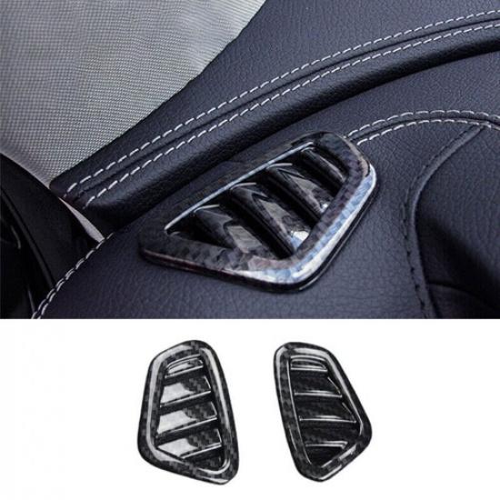 Fit For Benz E-Class 2016-2021 Carbon Fiber Dashboard Air Outlet Vent Frame Trim