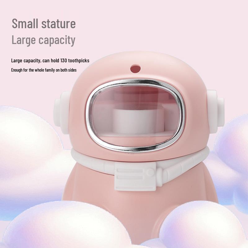 Astronaut Cartoon Toothpick Dispenser - Automatic Pop-up Holder & Home Ornament