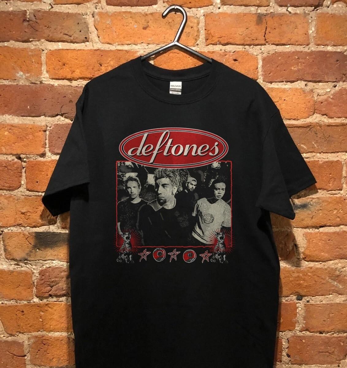 HOT! Deftones Band Classic Black Black Heavy Cotton T-Shirt XXXL