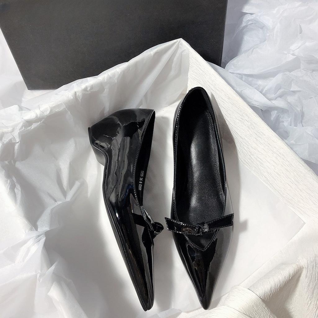 Pointed one-pedal temperament high heel solid color elegant dating commuting light mouth single shoes