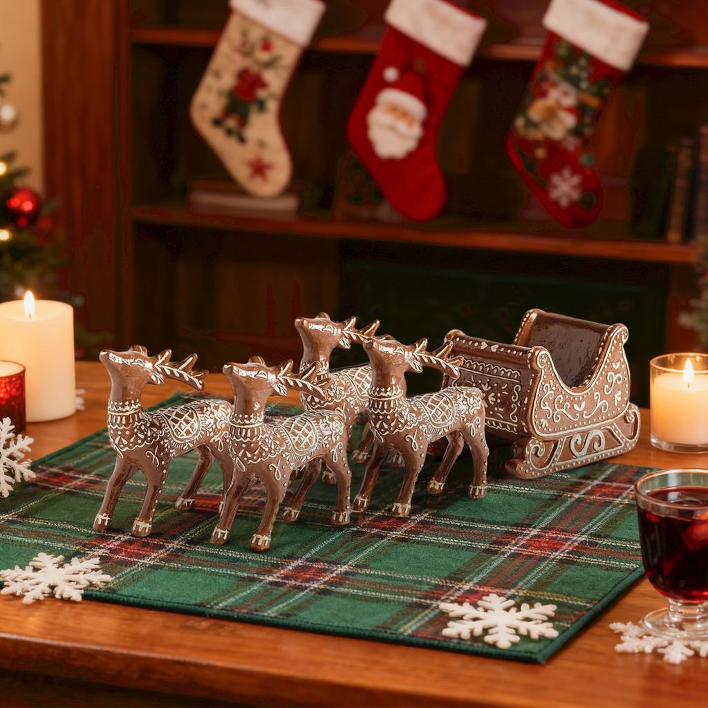 Christmas Table Decoration Hollow Gingerbread House Winter Holiday Table Decoration  Holiday Gift