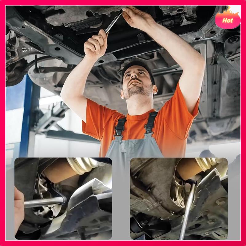 

2PCS Pry Bar Wrench Adaptor Head, Upgraded Thickening Half Shaft Crowbar Adapter Repairing-Headtools чорний