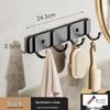 Punch-Free Space Aluminum Wall-Mounted Coat and Hat Hook Hanger for Bathroom