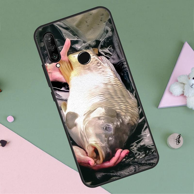 Carp Fishing Fish For Huawei Nova 12i 12s 11i 8i 7i 9 10 SE Y90 Y60 Y70 Y72 Y61 Y91 P30 P40 Lite P60 Pro Case