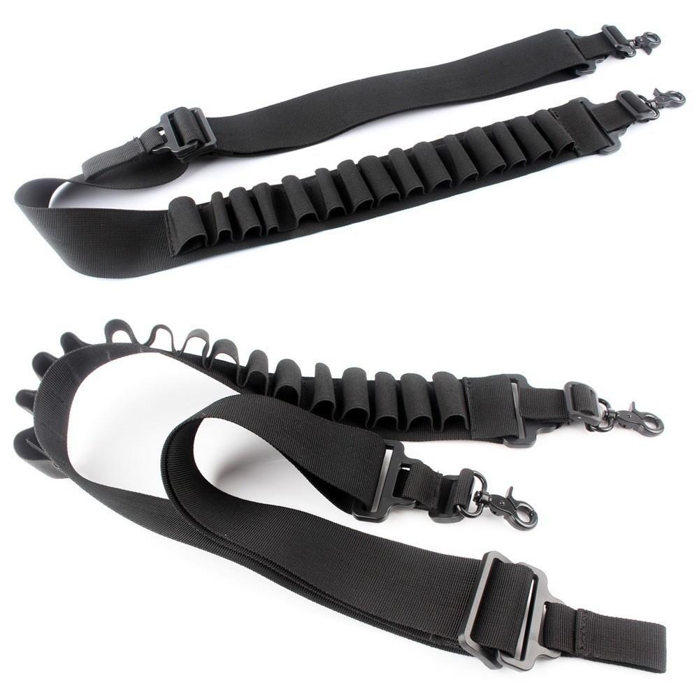 15 Rounds Tactical Shotgun Bullet Belt Multifunctional Tactical Two Point Shooting Gun Sling Outdoor Hunting Accessories