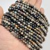 6MM Faceted Round Spacer Gem Stone Beads Loose Crystal Quartz Jaspers Bead For Beadwork Jewelry Making Women Bracelet Necklace