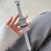 Suitable For Applewatch Apple Watch S9 Lychee Pattern Strap Iwatch9876 Generation Se Leather Strap Women