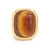Anello/Orecchini Yousheng da Donna, con Grande Pietra Quadrata Design Retrò, Lega Resina Multipli Colori Stile Vintage Moda
