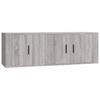 2 Piece TV Cabinet Set Grey Sonoma Particleboard