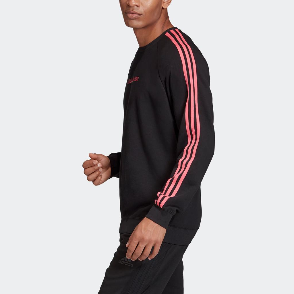 Adidas Real Madrid Soccer Pullover Sweatshirt Men Tops Black GH9997
