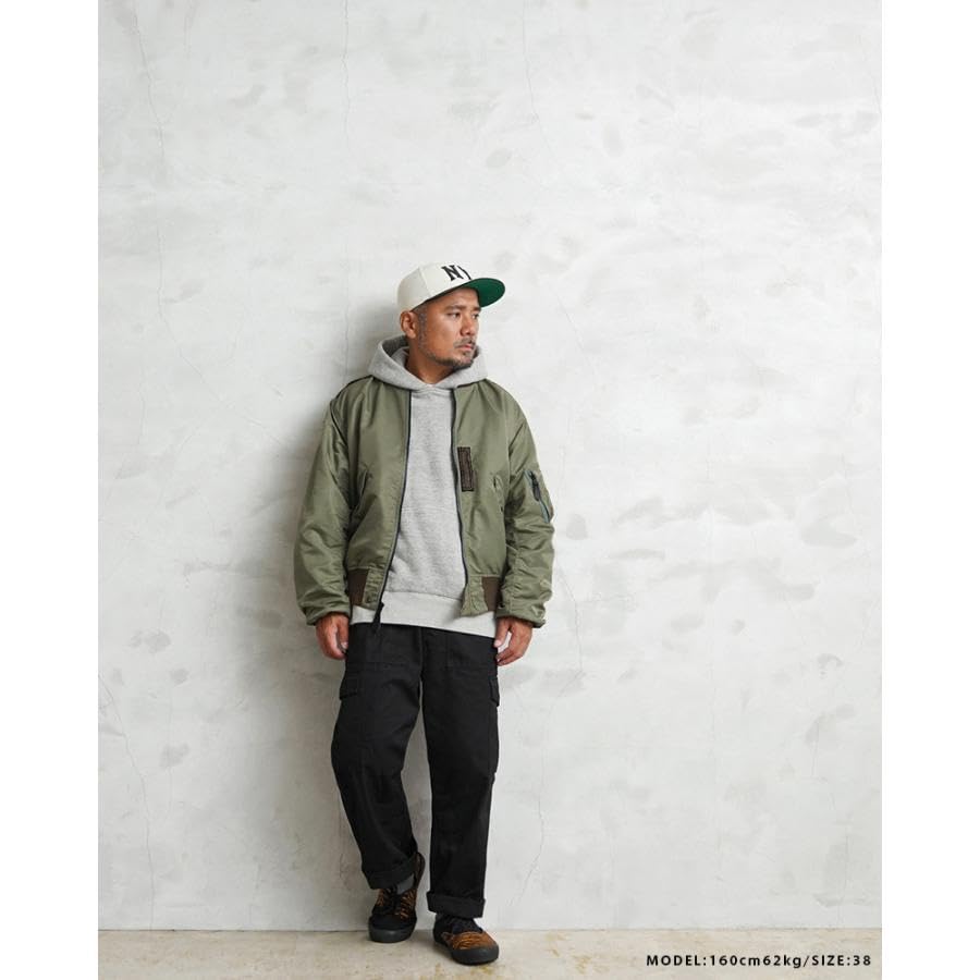 WAIPER US Military Flight OD 36 Inc. L-2 Jacket, MIL-J-5391 Model, (WP19) (Size (S) OD)