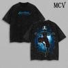 Avatar Der Letzte Airbender Vintage Washed T-Shirt, Aang Leuchtende Augen Avatar-Zustand Doppelseitiges Grafik-T-Shirt
