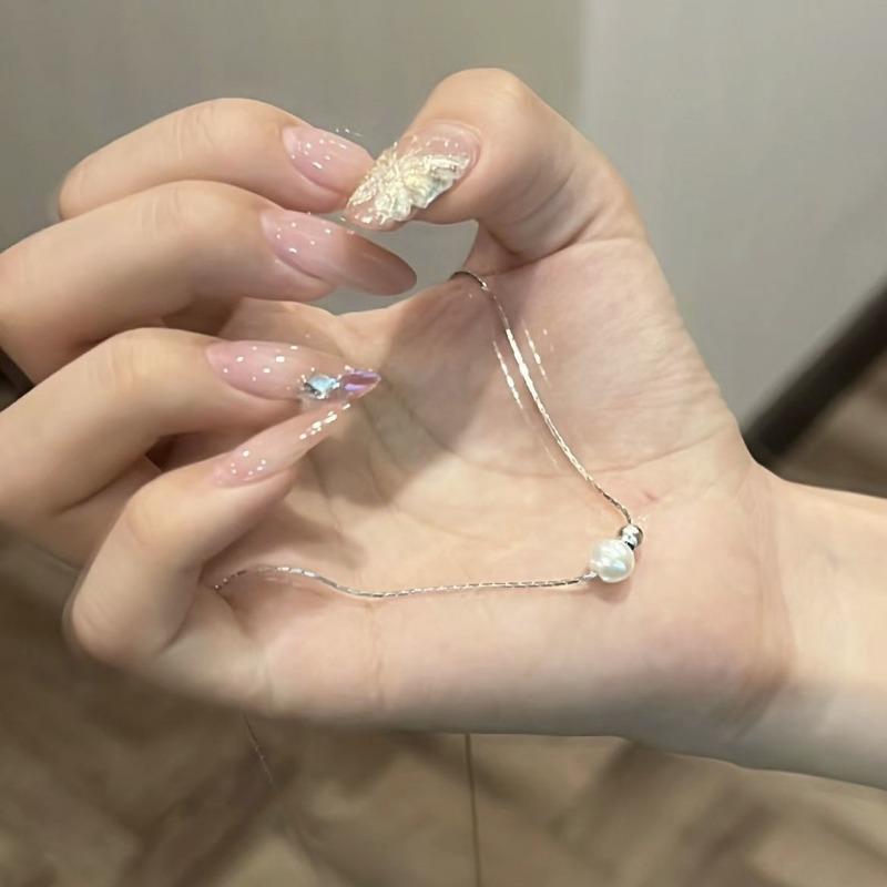 Exquisite Minimalist Single Pearl Clavicle Necklace For Women Fashion Jewelry