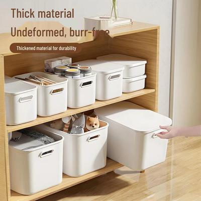 New Arrival: Lidded Storage Box - Home Organizer, Desktop Toy Storage, Plastic Basket