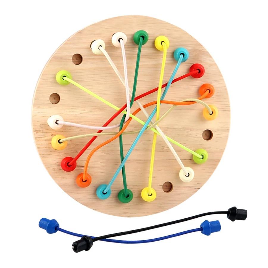 Wooden Ring Unlocking Game Magic Ring Escape Classic Puzzle Toy, Kongming Lock Luban Lock Intelligence Toy