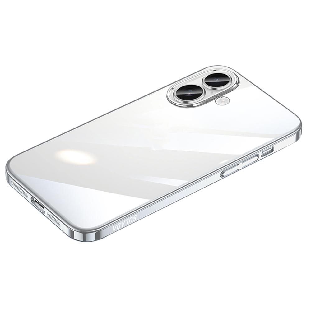 SULADA JINGJIA Series For iPhone 17 Case Electroplating Hard PC Clear Phone Case with Lens Film