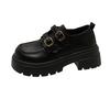 Thick heel platform small leather shoes women's autumn new retro jk loafers versatile one-pedal single shoes