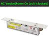 DC12V Durable Steel Zinc Plated Narrow Panel Electric Dead Bolt Lock with Time Delay for Swing Door Access Control System