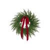 Norfolk Wreath For Front Door, Artificial  Wreath, Realistic Artificial Green Leaves Wreath For Wall, Window