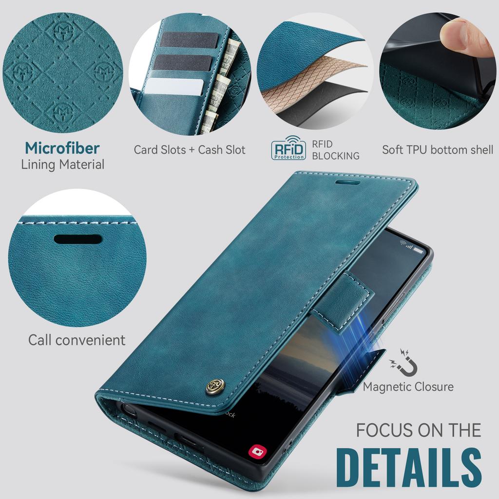 Wallet Card Leather Flip Case For Samsung Galaxy S25 S24 S23 S22 Note 20 Ultra Coque Magnetic Stand Shockproof Cover