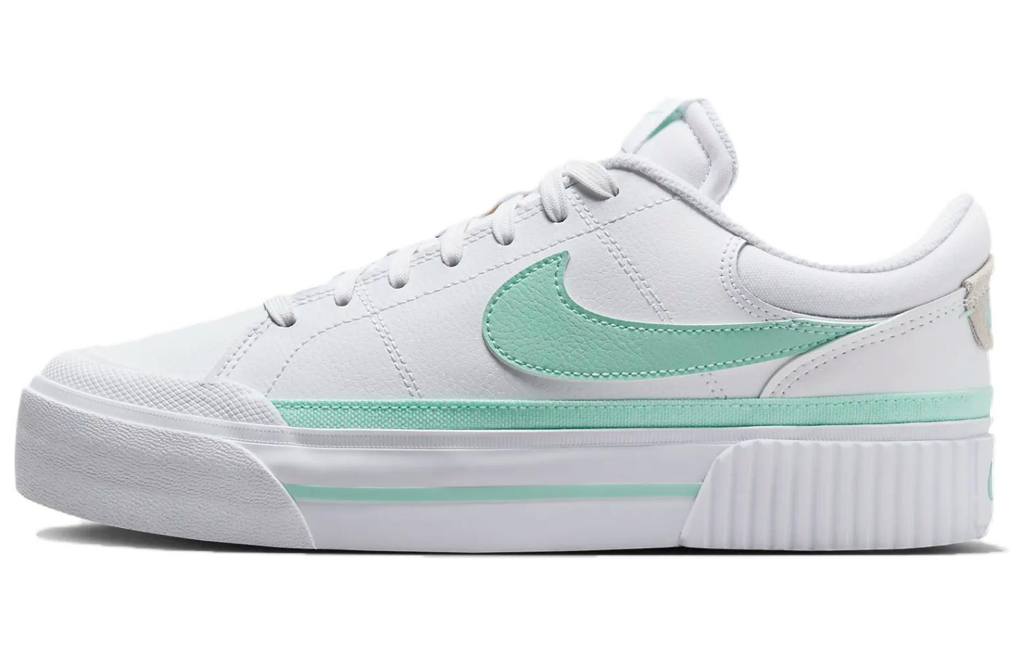 

Nike Court Legacy Slip Resistant Cushioning Low top Skateboard Shoes Women s White Green FZ3770-100 37.5