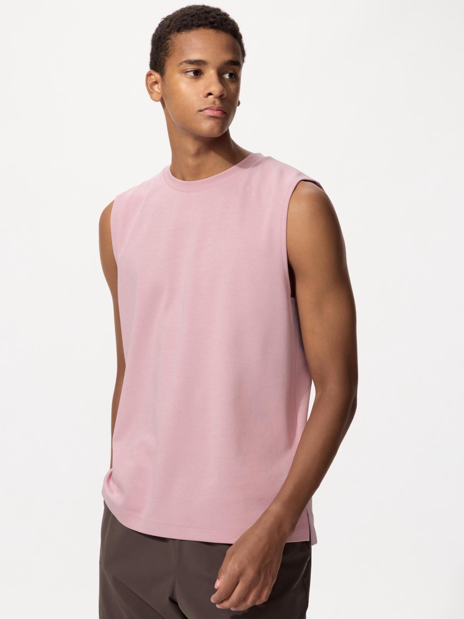 Uniqlo Япония Хлопковая майка без рукавов Air Rhythm 11 PINK/S