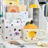 New Year's Gift Cute Orange Water Cup Boys and Girls Souvenir Gift Box High Value Ceramic Mug with Lid Spoon
