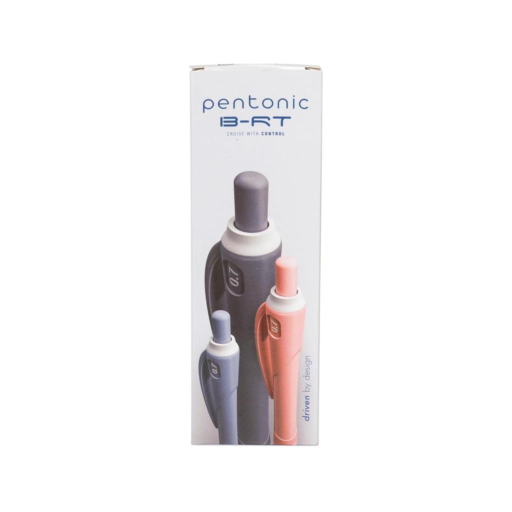 Pentonic B-RT Shades 0.7 mm Ball Point Pen Box Pack, Black Ink, Pack of 10, Smooth Writing for Office Home School