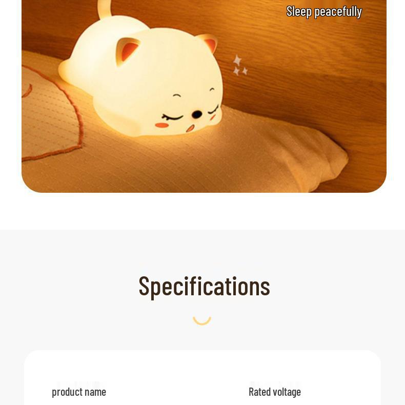 Soft Silicone LED Night Light for Eye Protection – Perfect for Bedside, Nursing, Sleep, and Decoration