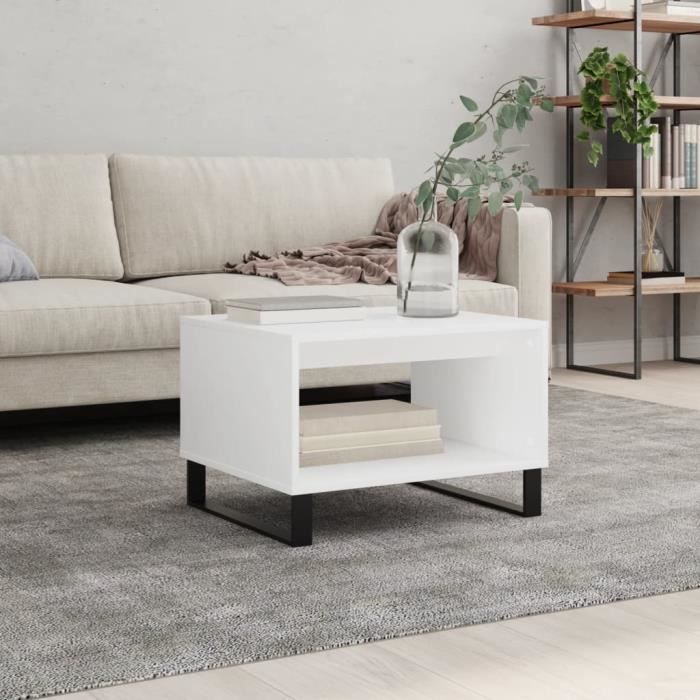 VidaXL Coffee Table White 60x50x40 Cm Engineered Wood 829260