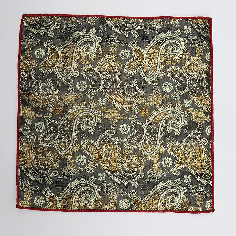 Square Scarf Suit Pocket Towel Wedding Groom Best Man Red Embroidery Business Square Scarf Pocket Towel