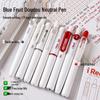 Blue Fruit Bestseller Gel Pen & Pencil Case Set: Quick-Drying Black & Red Pens for Exams