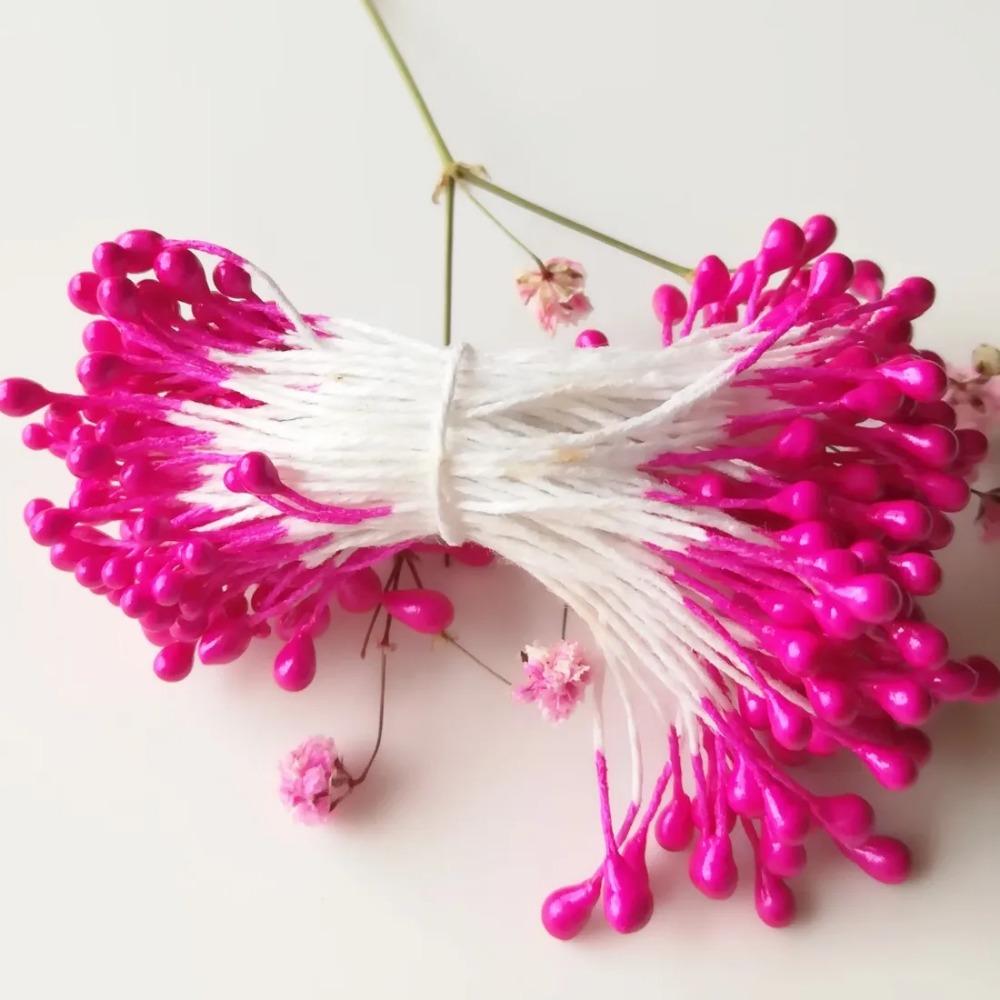 Multicolor 3mm 500pcs Artificial Sugar Flower Stamen For Craft Home Wedding Decoration Cake Decoration and DIY Pistil Stamen