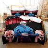 Teschio Horror Gotico Grafica Kai Wachi EDM Bass DJ Concerto Merch Set Biancheria da Letto Copripiumino con 2 Federe Adolescente Headbanger