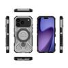 For iPhone 17 Pro Magnetic Case Rotating Metal Kickstand Shockproof PC+TPU Phone Back Cover