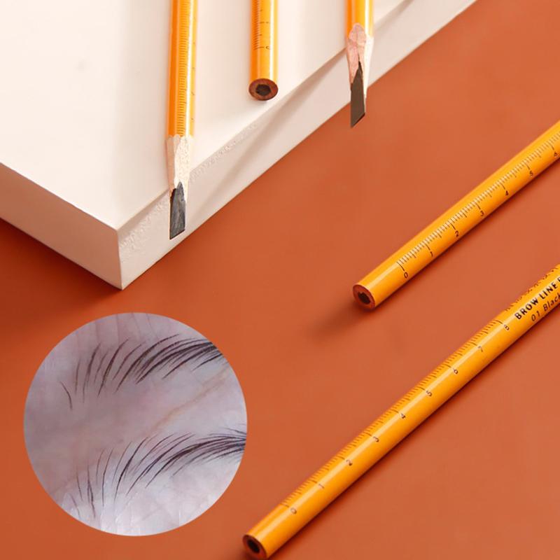 1Pcs Tattoo Eyebrow Pencil Long Lasting Black Eyebrow Pencil Shadows Cosmetics Tint Waterproof Wooden Pen Eyebrow Makeup Tools