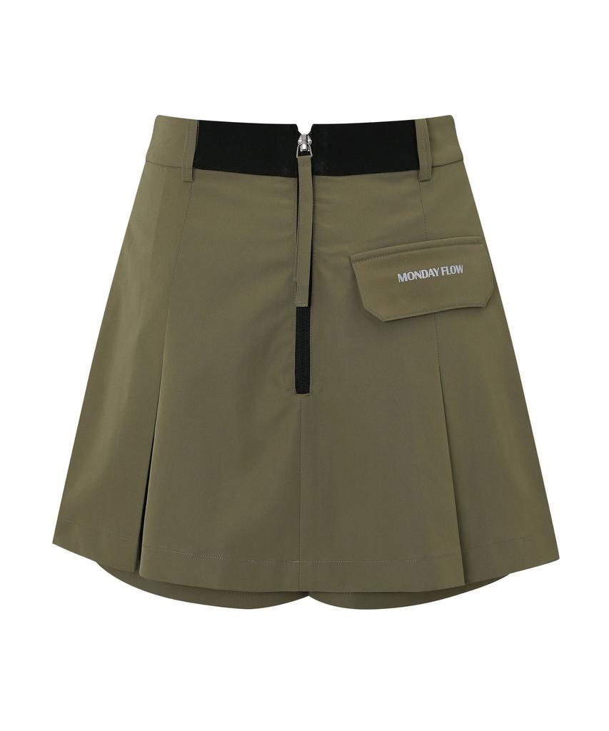MONDAYFLOW Pleated Cover Pants_Khaki